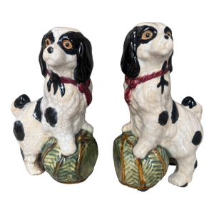 Staffordshire Spaniels, a 19th Century Pair