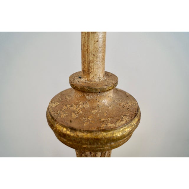 1960’s Italian Hollywood Regency Old World Fluted Column Floor Lamp For Sale - Image 9 of 12