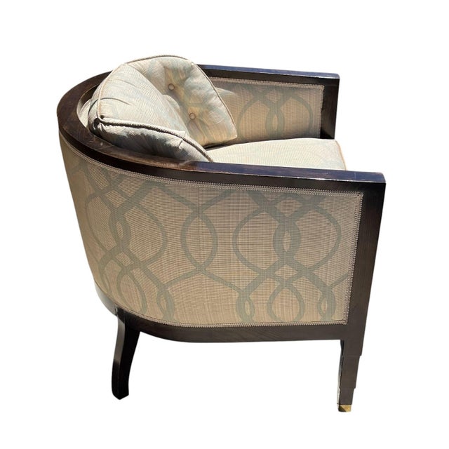 Late 20th Century Pair of Art Deco Style Tub Chairs With Loose Cushions For Sale - Image 12 of 17