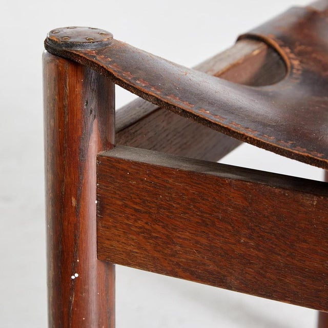 Oak Lounge Chair, 1970s For Sale - Image 6 of 9