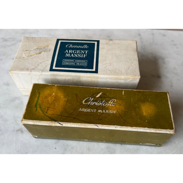 Christofle Crystal & Sterling Salt & Pepper Shakers in Perles Pattern- Set of 4 For Sale - Image 11 of 11