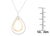 14K Two-Tone Gold Round Cut Diamond Double Burst Pendant Necklace (1.00 cttw, H-I Color, SI2-I1 Clarity) For Sale In New York - Image 6 of 6