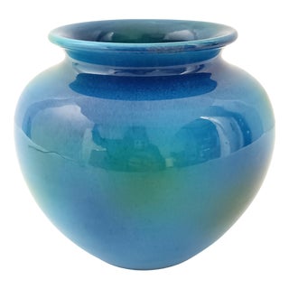 Rimini Blue Ceramic Vase by Aldo Londi for Bitossi and Italica Ars, Italy, 1970s For Sale