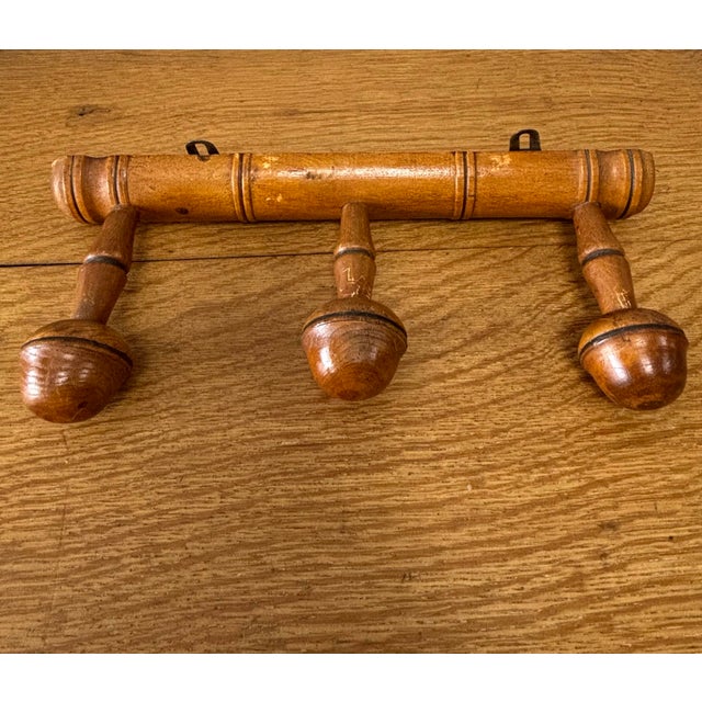 Vintage French Wall Mounted Coat Rack For Sale In Naples, FL - Image 6 of 7