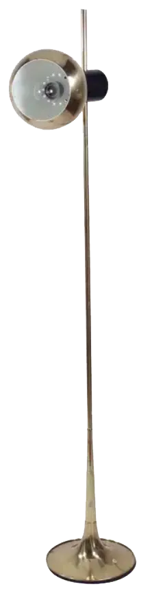 Space Age Italian Gold Brass Magnetic Floor Lamp by Goffredo Reggiani, 1960s