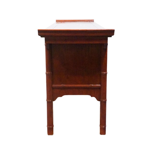 Century Furniture Asian Chinoiserie 73" Buffet / Sideboard W. Faux Bamboo Details For Sale - Image 11 of 13