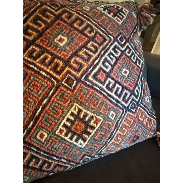 1960s Matching Pair of Vintage Persian Style Rug Pillows For Sale - Image 5 of 9