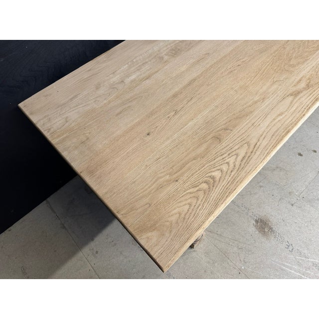 Large Vintage Farmhouse Dining Table in Oak, 1925 For Sale - Image 6 of 14