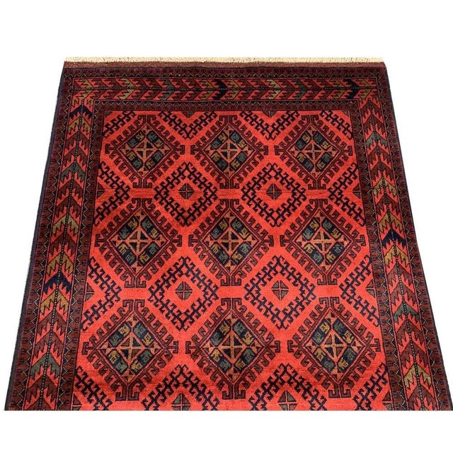 Textile Fine Quality Hand Knotted Afghan Khal Mohammadi Wool Area Rug 6.6 X 4.0 Ft For Sale - Image 7 of 10