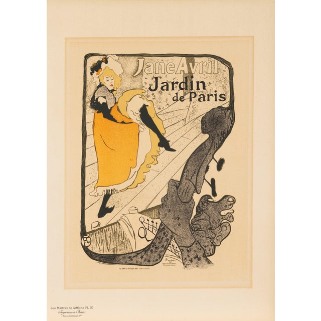 Henri de Toulouse-Lautrec, Jane Avril: Jardin de Paris from Les Maîtres de L'Affiche, 1898, Original Lithograph For Sale - Image 11 of 11
