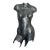 Vintage Pewter Female Torso Wall Sculpture by Rock Richardson Large Silver Figural Nude Art For Sale