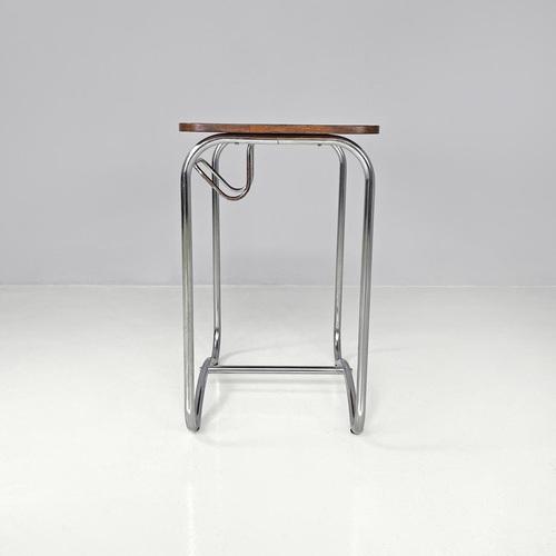 1950s Mid-Century Italian Modern Wood and Metal Coffee Table with Newspaper Hook, 1950s For Sale - Image 5 of 18