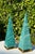 Vintage Faux Malachite Obelisk Sculptures With Brass Bases, Pair For Sale - Image 9 of 12