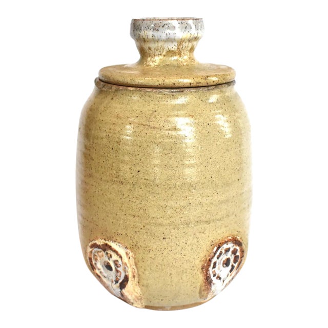 Mid-Century Studio Pottery Earthenware Jar For Sale