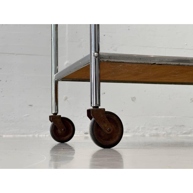 Silver French Art Deco Bar Trolley with Removable Oil Lamps, 1940s For Sale - Image 8 of 17
