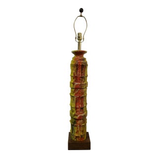 Multi-Colored Ceramic Lamp, Style of Bitossi For Sale