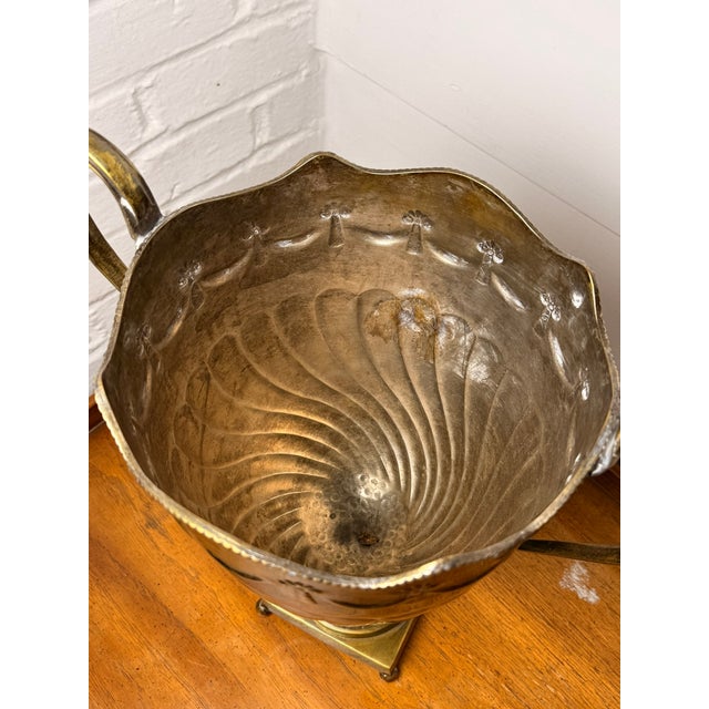 Vintage Extra Large Neoclassical Footed Trophy Urn | Ornate Scalloped Vase/Urn/Champagne Bucket For Sale - Image 12 of 16