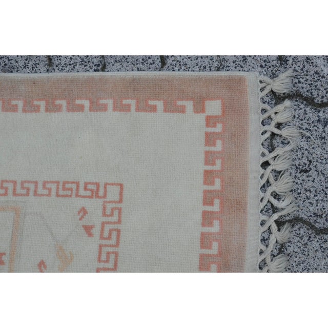 Off White Turkish Handmade Area Rug For Sale - Image 10 of 11