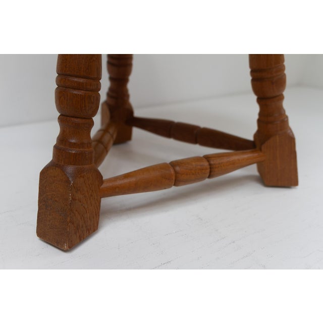 Mid-Century Danish Oak Tripod Stool, 1950s For Sale - Image 11 of 18