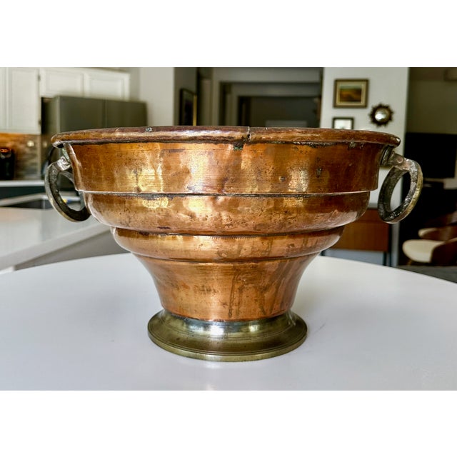 French French Antique Copper & Brass Champagne Cooler or Planter For Sale - Image 3 of 18