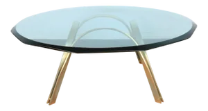 Dunbar Vintage Brass and Glass Coffee Table