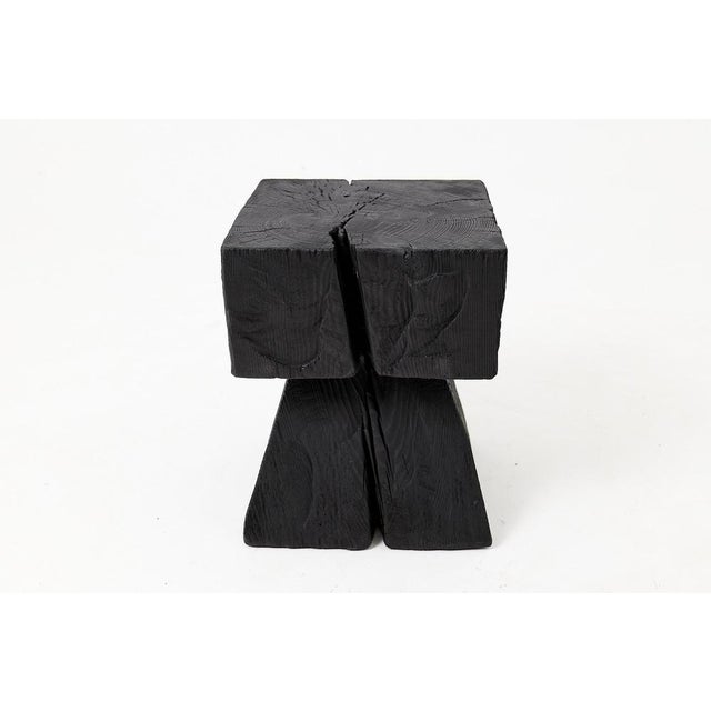 Sculptural Hardwood Side Table by Logniture For Sale - Image 4 of 10
