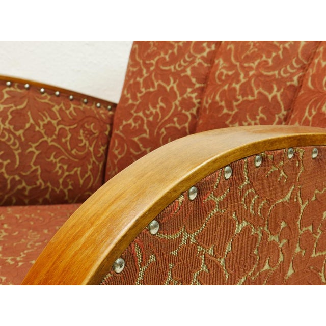 Brown Mid-Century Art Deco Club Chair, Germany, 1950s For Sale - Image 8 of 15