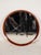 Swedish run wall hanging mirror by Uno & Östen Kristiansson for Luxus in teak hand crafted. The mirror is in excellent...