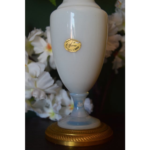 Antique French Opaline Bulle De Savon Cristal De Sèvres Vase With Gilt Bronze Mounts For Sale In New York - Image 6 of 6