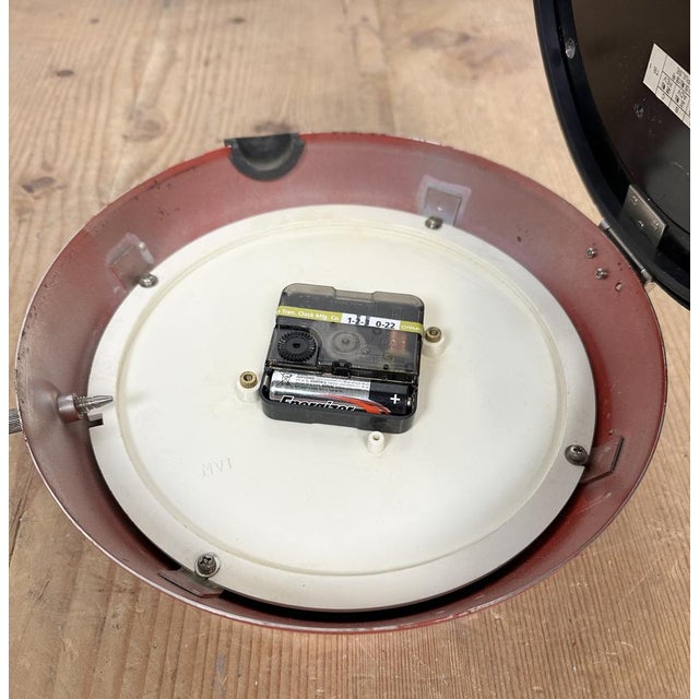 Vintage Red Seiko Navy Wall Clock, 1970s For Sale - Image 18 of 18