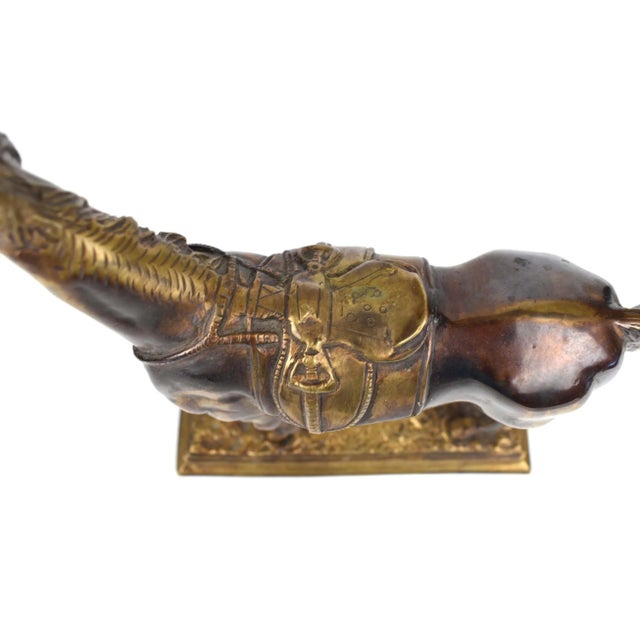 Metal Mid 20th Century Bronze Horse on Base Model Figurine For Sale - Image 7 of 10