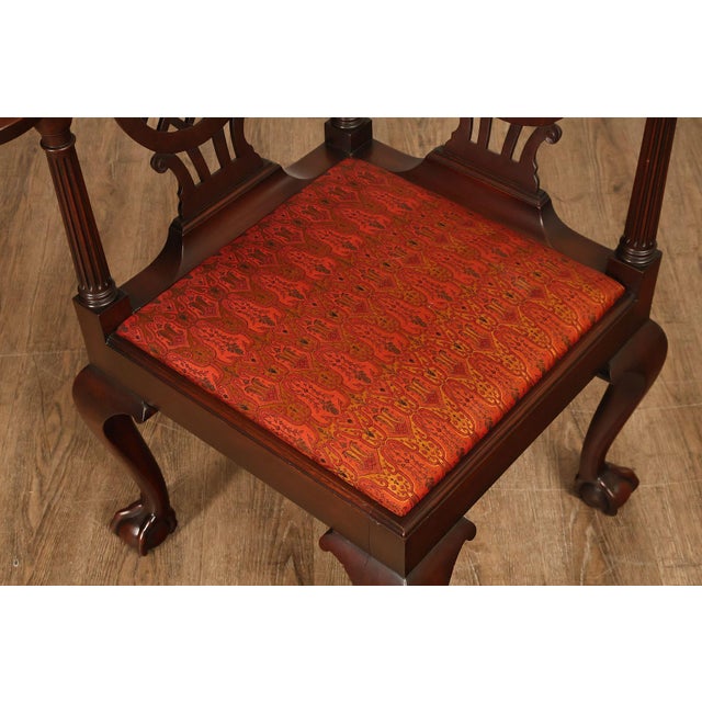 Kittinger Furniture Chippendale Style Mahogany CW-48 Corner Chair For Sale In Philadelphia - Image 6 of 18