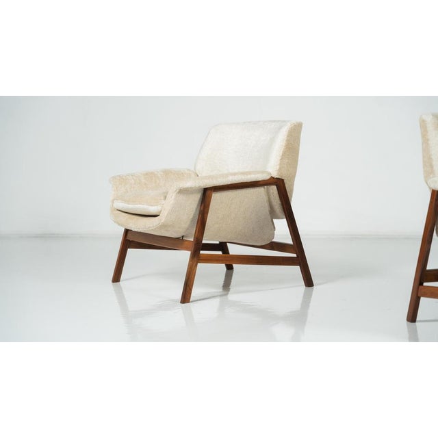Wood Model 849 Armchairs attributed to Gianfranco Frattini for Cassina, 1960s, Set of 2 For Sale - Image 7 of 18