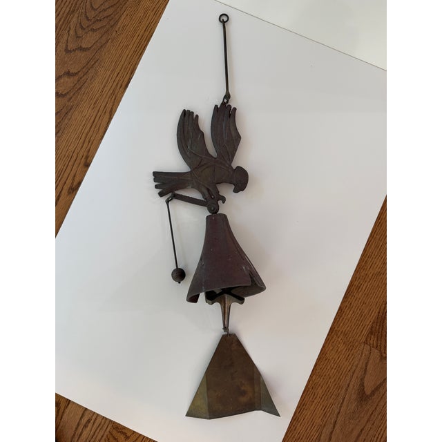 Cosanti Originals Cast Bronze 'Save the Wilderness' Eagle Wind Bell, Chime. Hand poured. Made in Arizona. Origianlly...