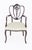 An attractive Hepplewhite Revival open mahogany armchair, standing on elegant shaped front legs with gracefully swept rear...