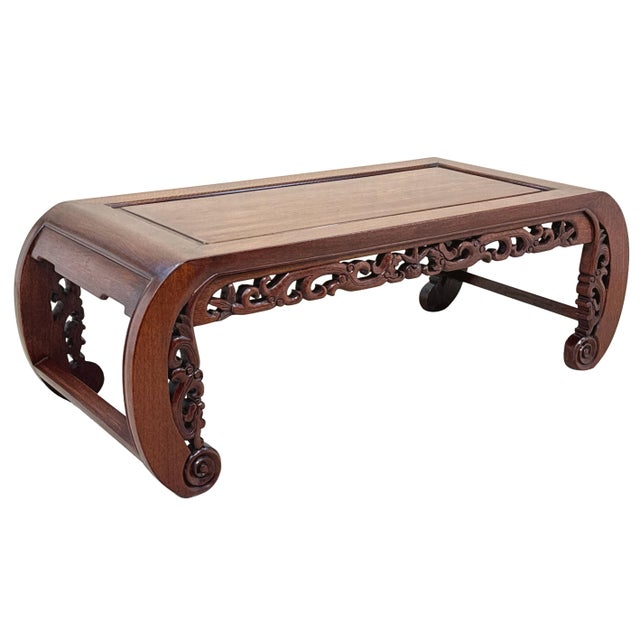 19th Century Oriental Hardwood Opium Coffee Table, 1880 For Sale - Image 12 of 13