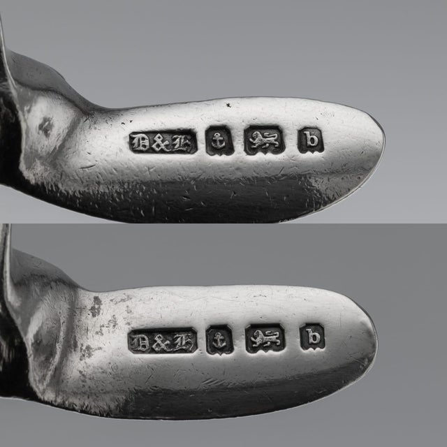 Metal Antique English Silver Nautical Propeller Knife Rests, 1901, Set of 2 For Sale - Image 7 of 8