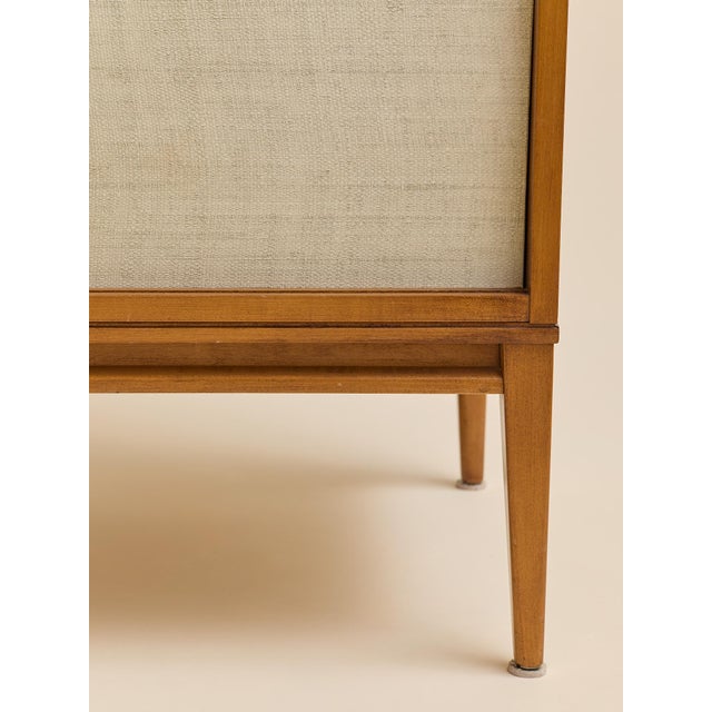 The Vintage Paul McCobb Planner Group "Winchester" Sideboard With Grasscloth Doors For Sale - Image 11 of 12