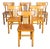 Vintage Honey Oak and Bentwood Chairs from Luterma, 1950s, Set of 6 For Sale