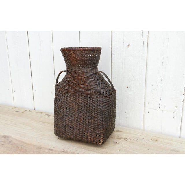 19th Century Antique Thai Rattan Fish Basket For Sale - Image 5 of 9