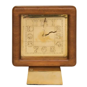 Mid-Century Clock in Teak Wood