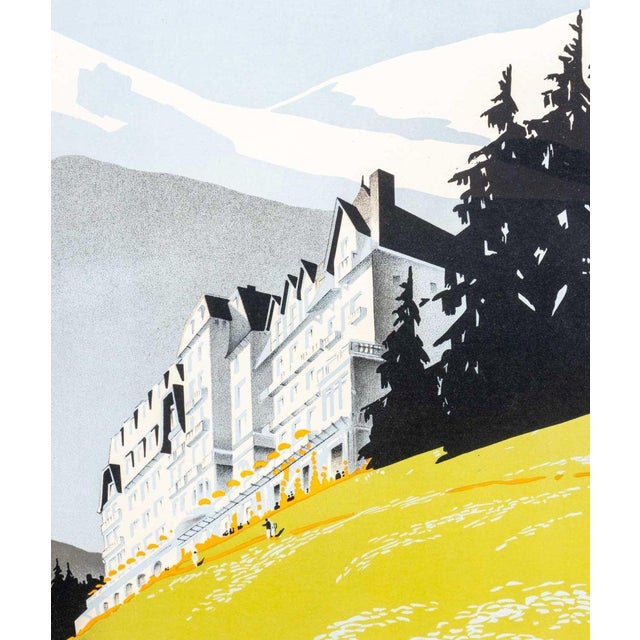 Pierre Commarmond (French, 1897-1983), Comblox Golf Travel Poster, signed in plate lower right, wood frame. Image: 28.5" H...