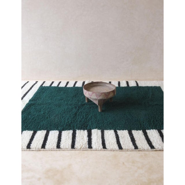 2020s Green Contemporary Moroccan Wool Rug - 9.1 X 6 Ft For Sale - Image 5 of 8