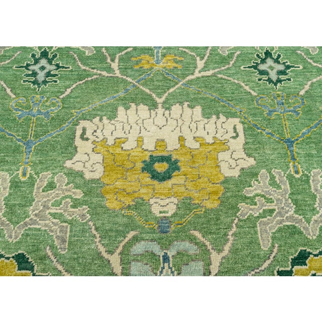 Turkish Oushak Rug 12'3" x 15'5" For Sale - Image 4 of 4