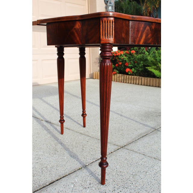 Antique Early 20th-Century Flame Mahogany Gateleg Game Table or Desk For Sale - Image 13 of 18