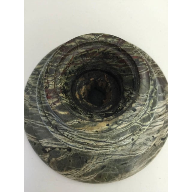 Italian Vintage Mid-Century Italian Gray Marble Inkwell For Sale - Image 3 of 5