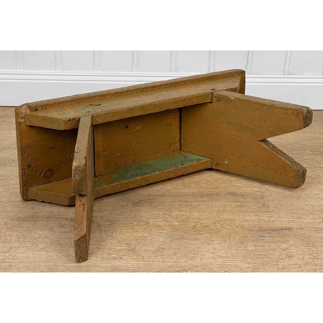 Antique Primitive Farmhouse Milking Foot Stool For Sale - Image 4 of 8
