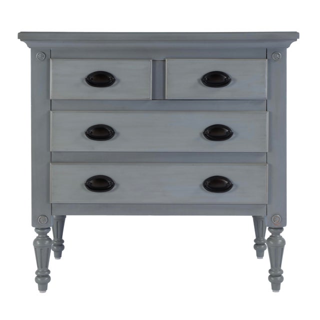 2020s Easterbrook 31.5 in. W Rectangular Wood 4 Drawer Accent Chest, Gray Finish For Sale - Image 5 of 9
