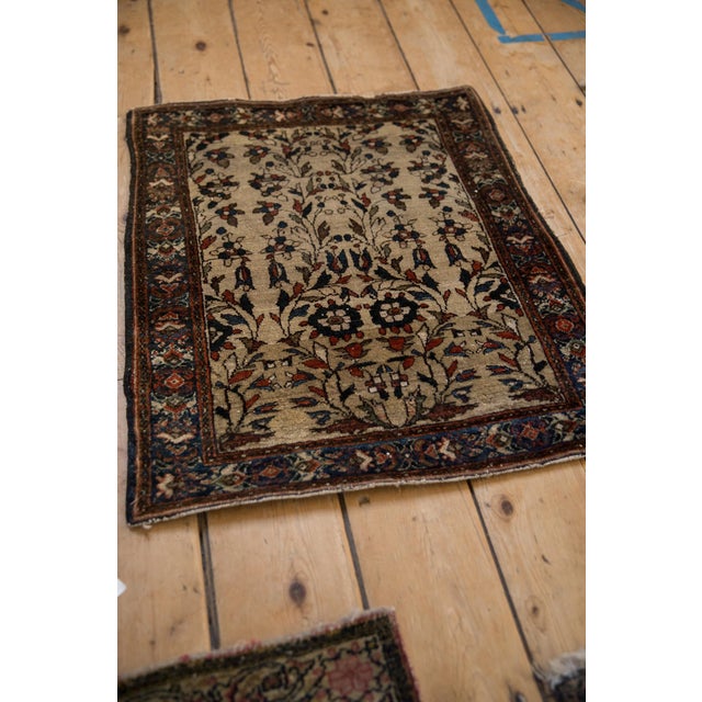 Antique Farahan Sarouk Square Rug Mat - 2' x 2'3" For Sale - Image 9 of 9