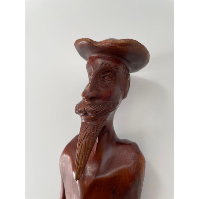 Vintage Don Quixote Wood Carving Sculpture For Sale - Image 10 of 15